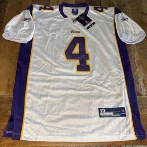 NWT NOS Vintage Reebok Minnesota Vikings On Field Jersey NFL Brett Favre #4 XL